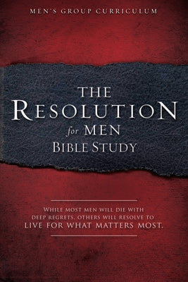 Paperback Bible study book titled "The Resolution for Men" by B&H Books, featuring a close-up of the cover design.