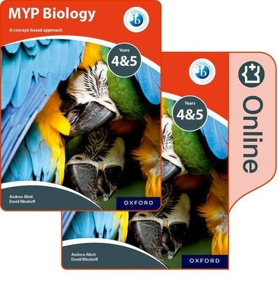 Paperback of Myp Biology: A Concept Based Approach by Oxford University Press, USA, with cover featuring educational graphics.