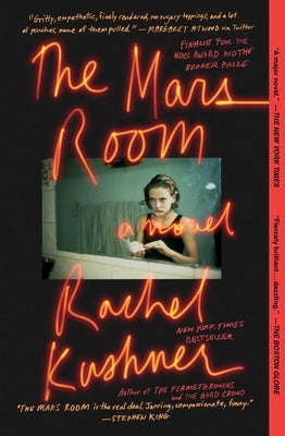 Paperback of The Mars Room novel by Scribner Book Company, featuring a cover with dark and red-toned artwork.