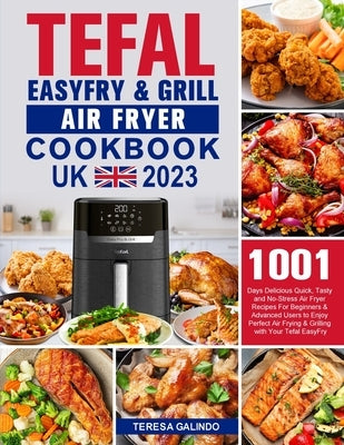 Tefal EasyFry & Grill Air Fryer UK Cookbook 2023: 1001-Day Delicious Quick, Tasty and No-Stress Air Fryer Recipes For Beginners & Advanced Users to En Paperback Teresa Galindo