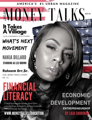 Paperback copy of Money Talks Magazine, America's top urban magazine, featuring vibrant cover art and urban lifestyle content.