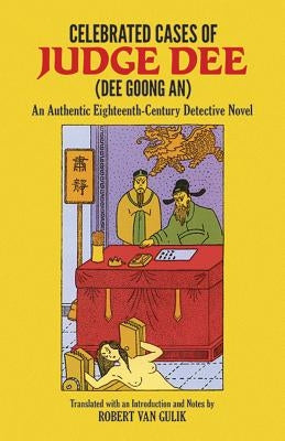 Cover of "Celebrated Cases of Judge Dee" book by Dover Publications, featuring traditional Chinese artwork and vintage design.