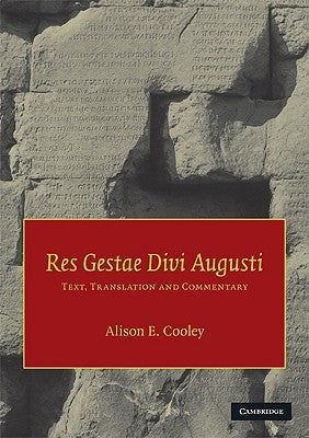 Res Gestae Divi Augusti Paperback Cambridge University Press