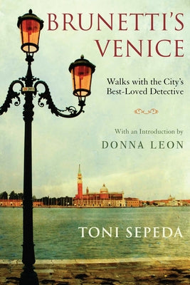 Paperback of Brunetti's Venice: Walks with the City's Best-Loved Detective by Grove Press, showing the book cover with Venice scenes.