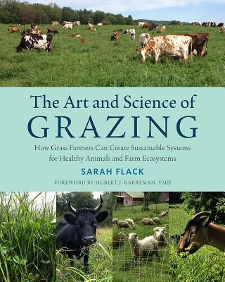 Paperback book titled "The Art and Science of Grazing" by Chelsea Green Publishing, showing the cover with grass and farm landscape.