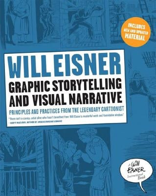 Cover image of "Graphic Storytelling and Visual Narrative" book by W. W. Norton & Company, featuring illustrated graphic elements.