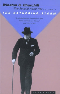 Cover image of "The Gathering Storm" by Harper Paperbacks, showing a dark, stormy landscape with bold title text.