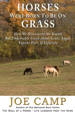 Paperback book titled "Horses Were Born to be on Grass" by 14 Hands Press, featuring a green horse grazing on grass.
