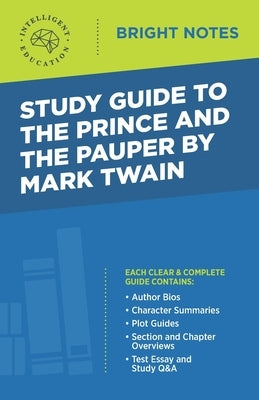 Paperback study guide to "The Prince and the Pauper" by Mark Twain, published by Influence Publishers, with book cover and title visible.