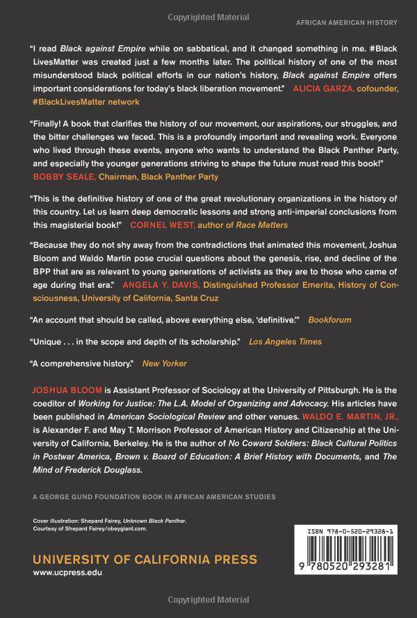 Black Against Empire: The History and Politics of the Black Panther Party History | African American & Black Joshua Bloom | Waldo E. Martin Jr.