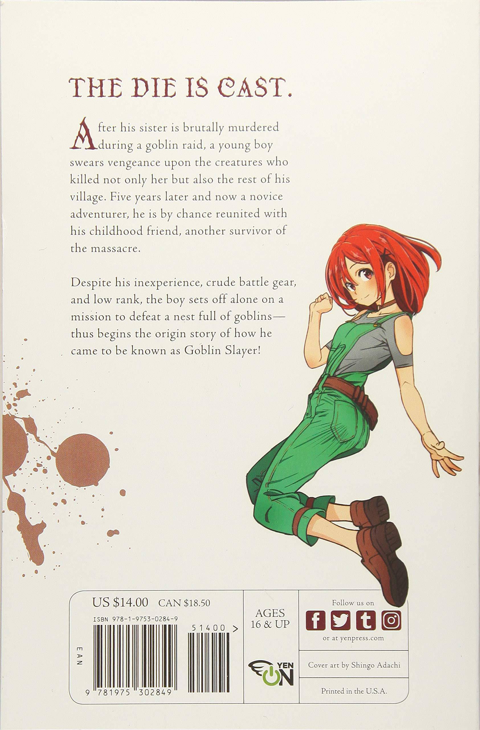 Goblin Slayer Side Story: Year One, Vol. 1 (Light Novel) Fiction | Fantasy | Dark Fantasy Kagyu, Kumo