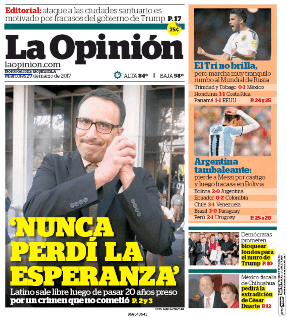 La Opinion Sunday Only Delivery For 3 Months La Opinion #12