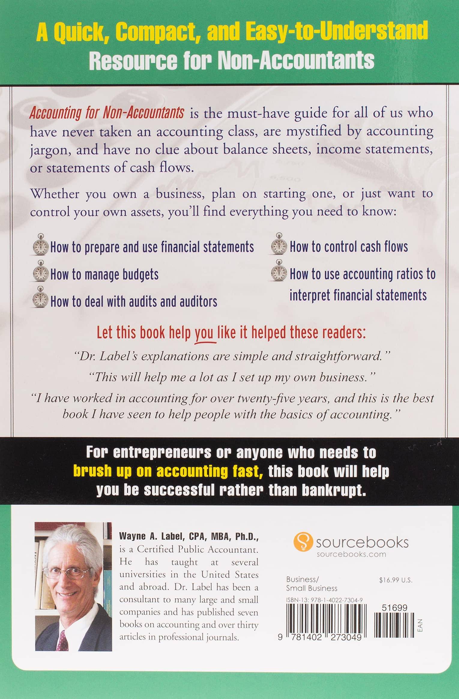Accounting for Non-Accountants: The Fast and Easy Way to Learn the Basics Business & Economics | Accounting Label, Wayne