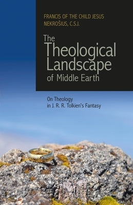 Paperback book titled "The Theological Landscape of Middle Earth" by Lulu.com, featuring a cover with Tolkien-inspired artwork.