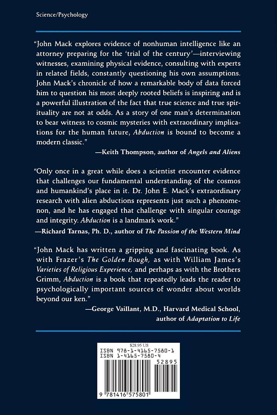 Abduction: Human Encounters with Aliens Body, Mind & Spirit Mack, John E