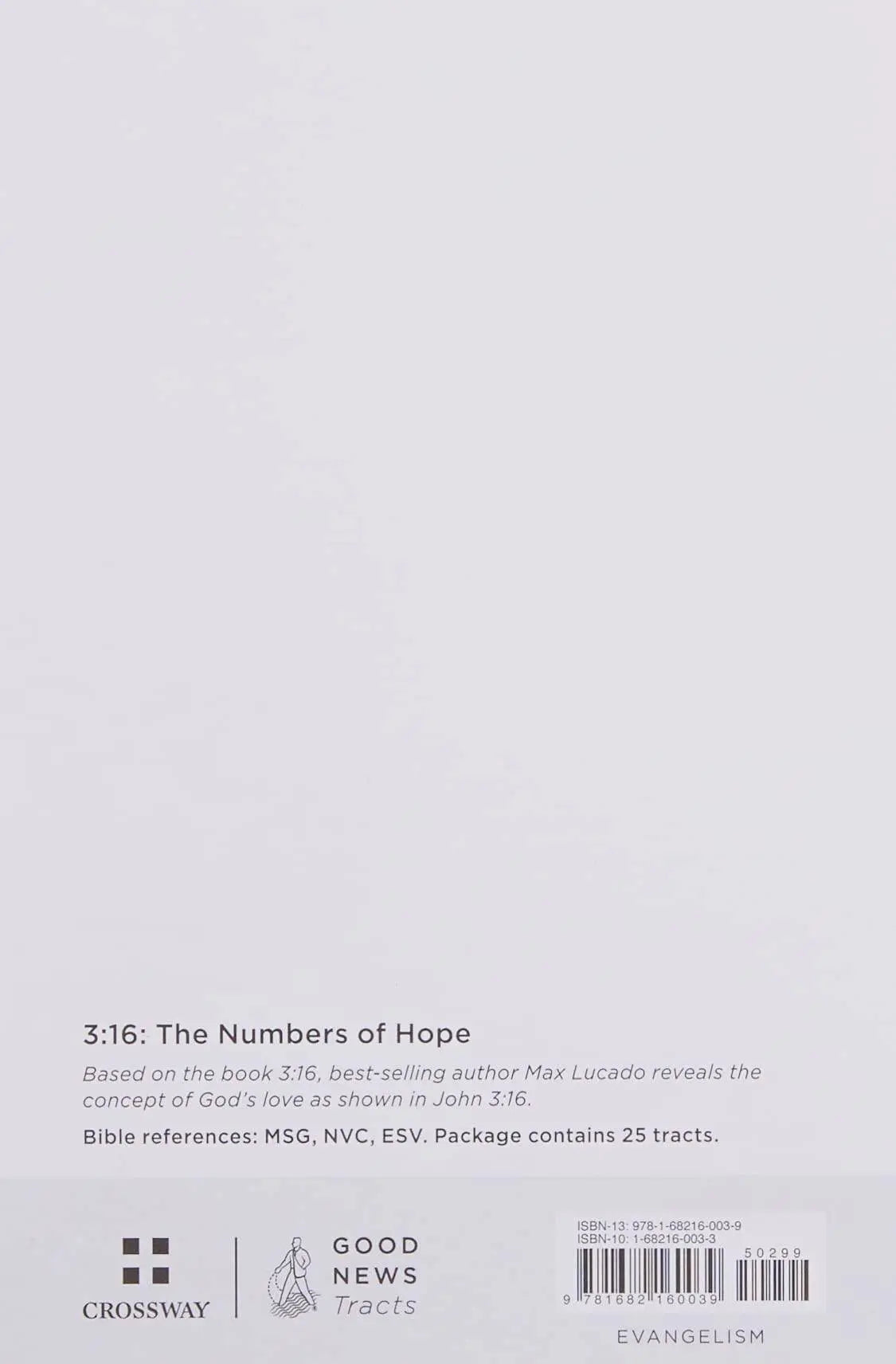 3:16: The Numbers of Hope (Pack of 25) Christian Living Max Lucado
