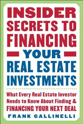 Paperback book titled "Insider Secrets to Financing Your Real Estate Investments" by McGraw-Hill Companies, showing the cover image.