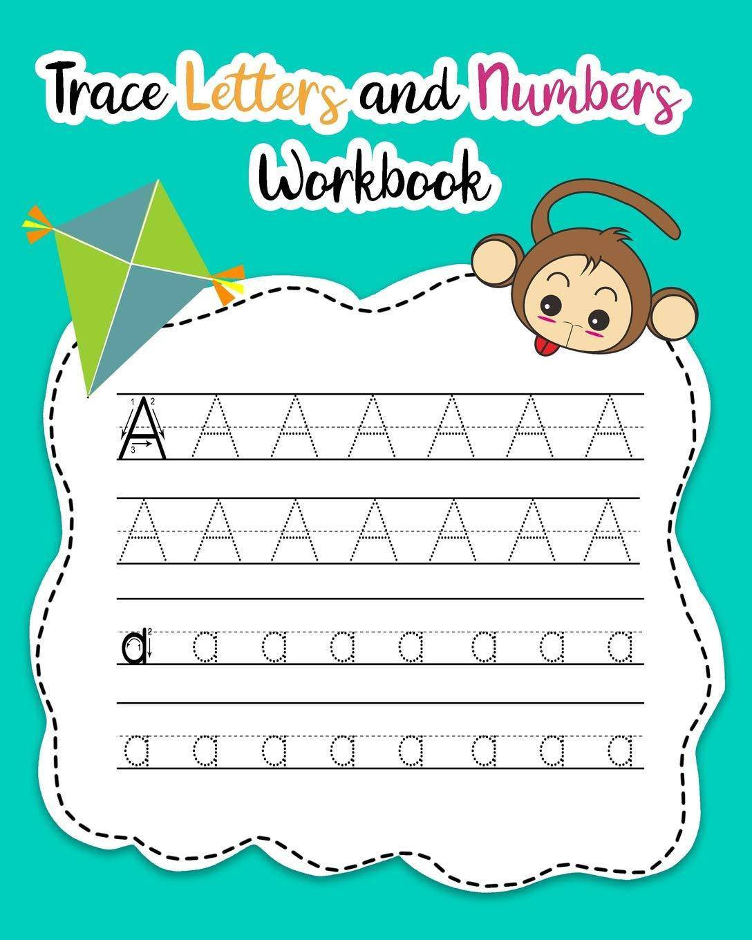 Trace Letters and Numbers Workbook: Learn How to Write Alphabet Upper and Lower Case and Numbers Words | Language & Grammar Nina Noosita
