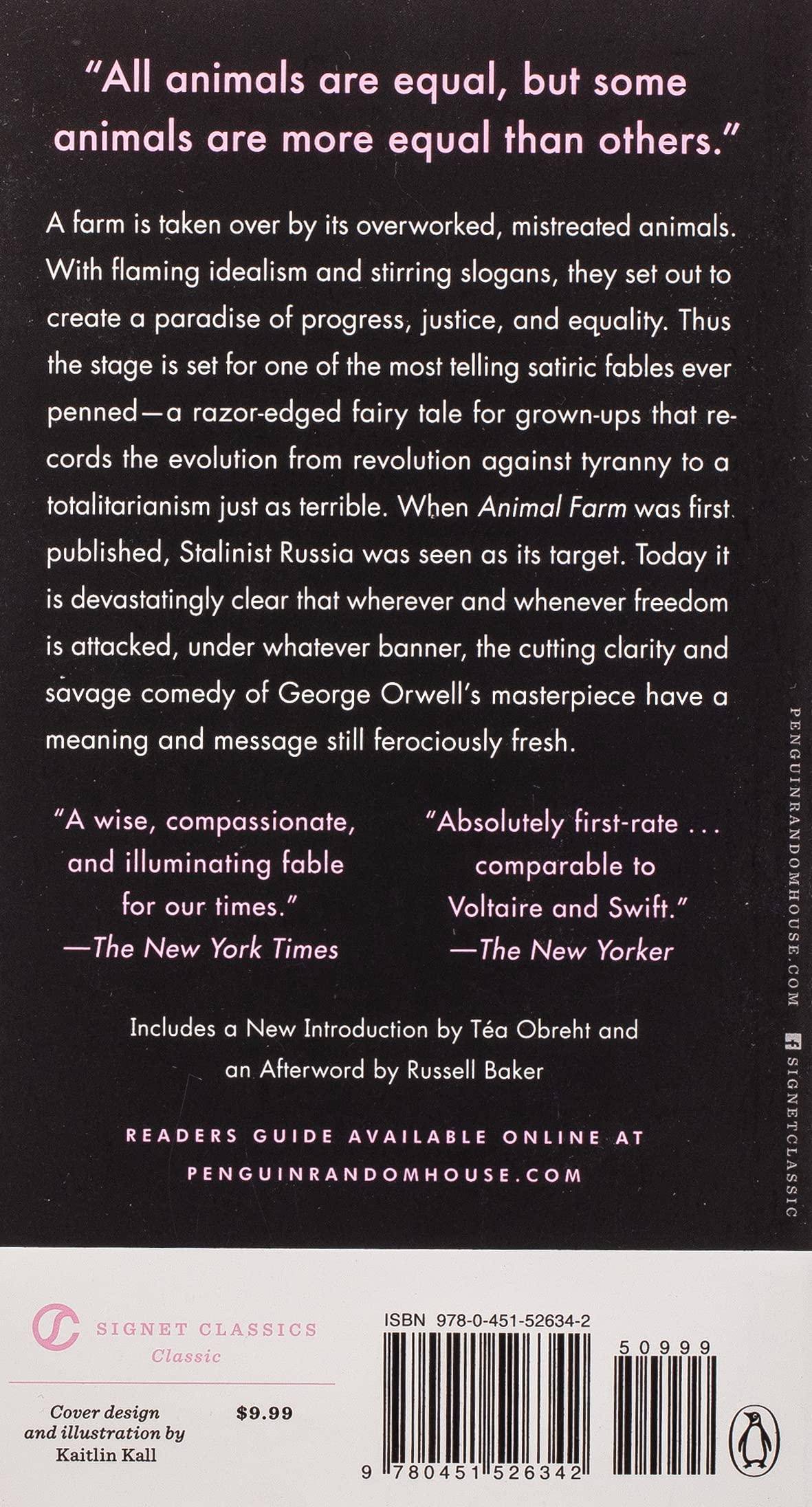 Animal Farm: 75th Anniversary Edition Fiction Orwell, George