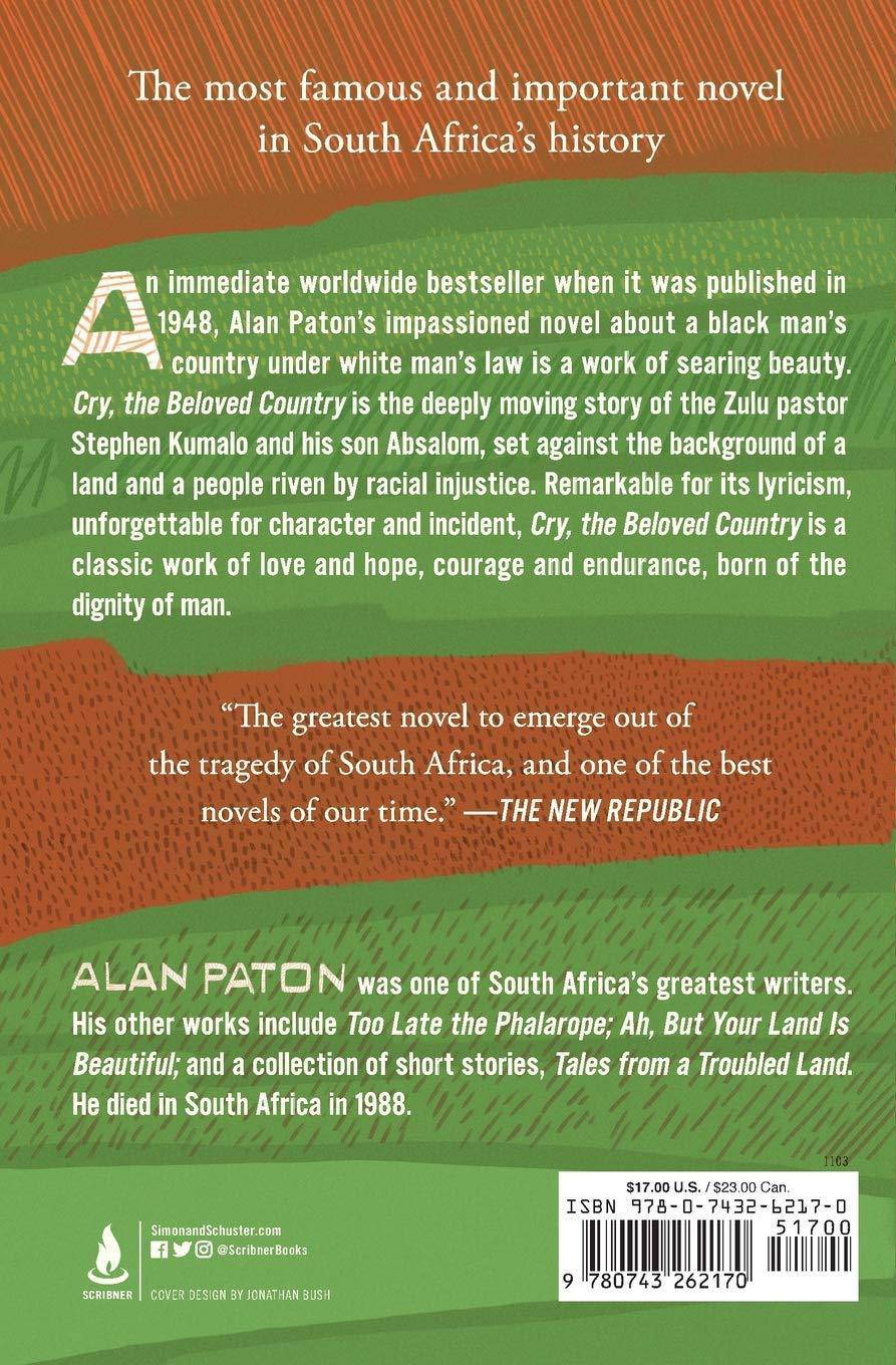 Cry, the Beloved Country Fiction | Christian | General Paton, Alan