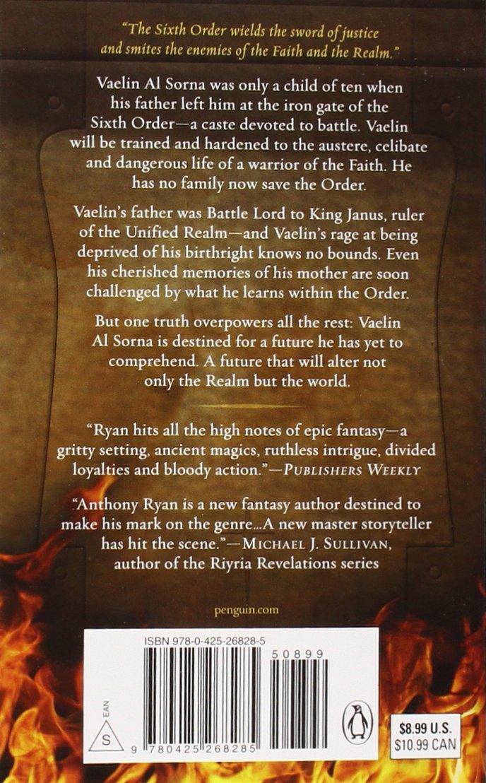 Blood Song Fiction | Fantasy | General Ryan, Anthony