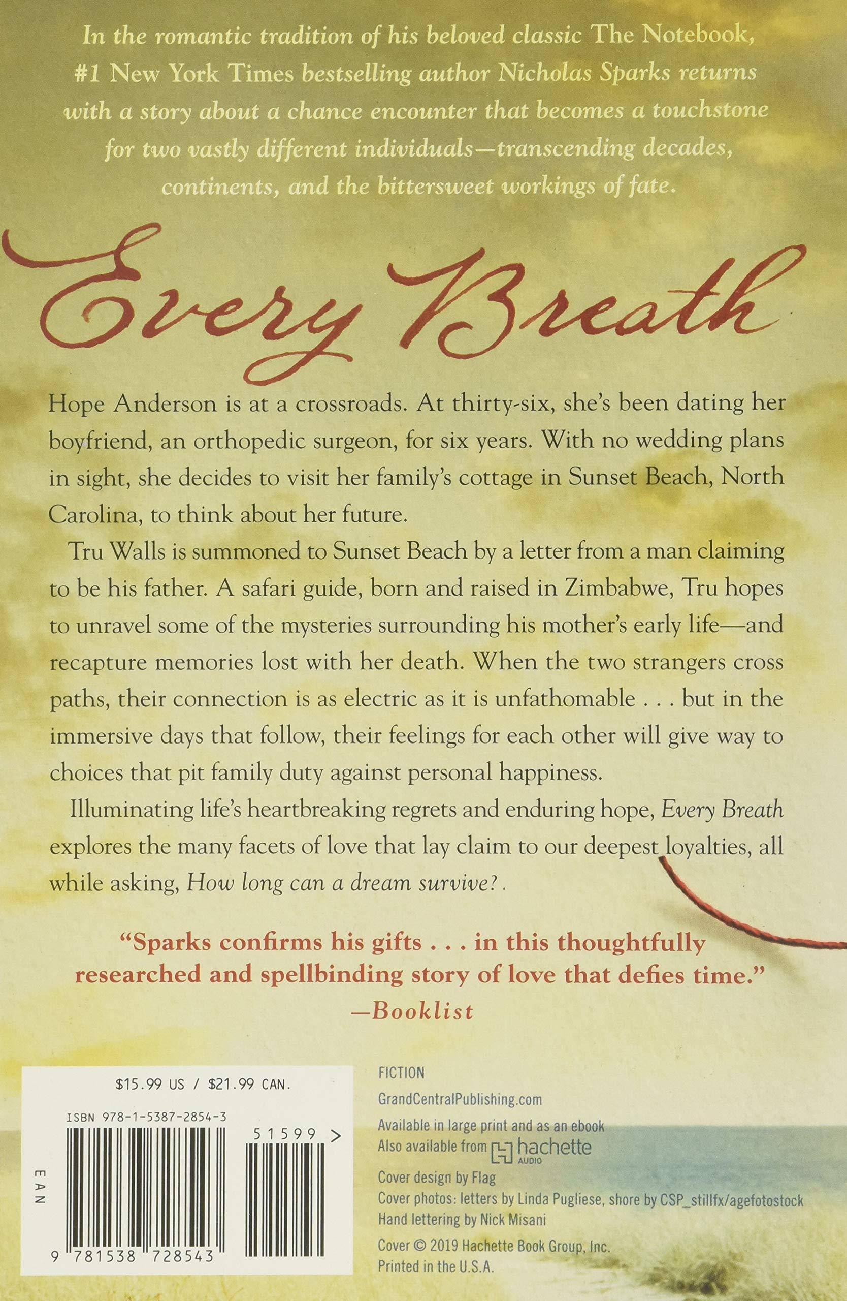 Every Breath Fiction | Romance | Contemporary Sparks, Nicholas