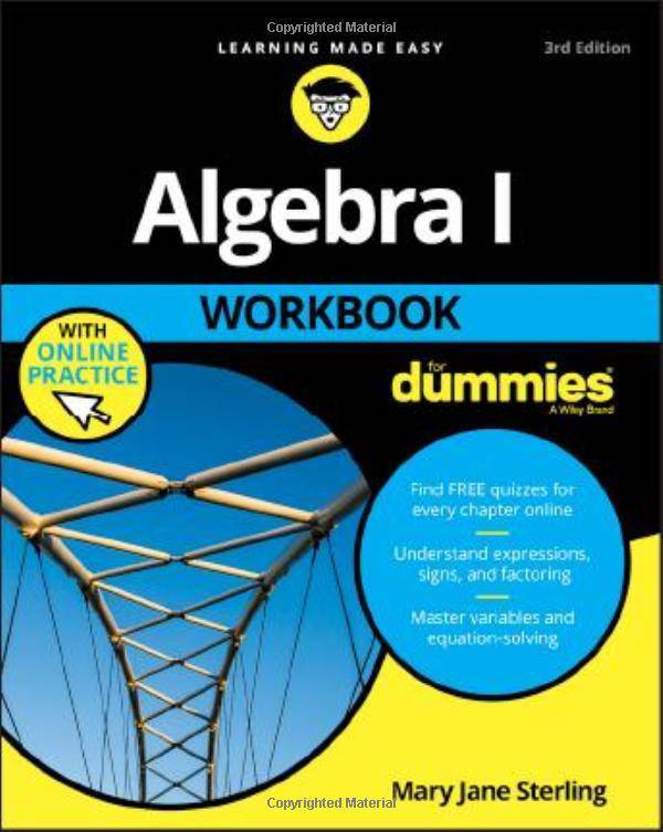 Algebra I Workbook for Dummies Mathematics | Algebra Sterling, Mary Jane