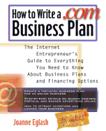 Cover image of "How to Write a .com Business Plan" book by sureshotbooks.com, featuring a professional design with title and author details.