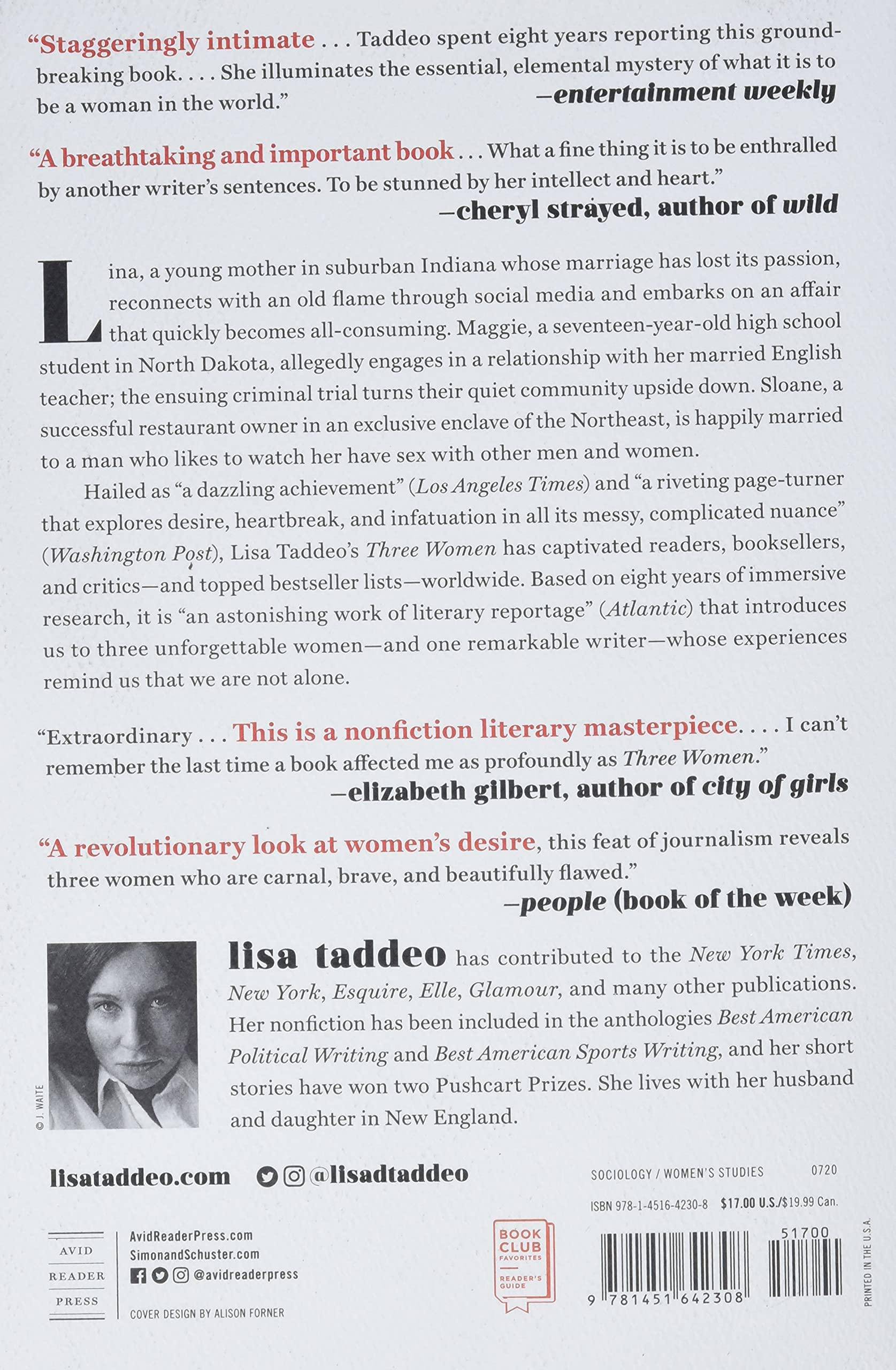 Three Women Social Science | Women's Studies Taddeo, Lisa