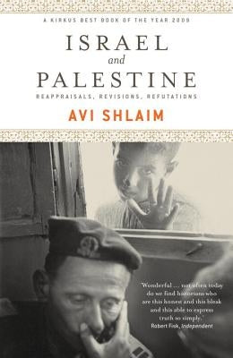 Paperback book titled "Israel and Palestine: Reappraisals, Revisions, Refutations" by Verso, with cover design visible.