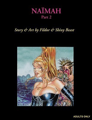 Naimah Part 2 illustrated book cover featuring a fantasy woman and creature on a black background