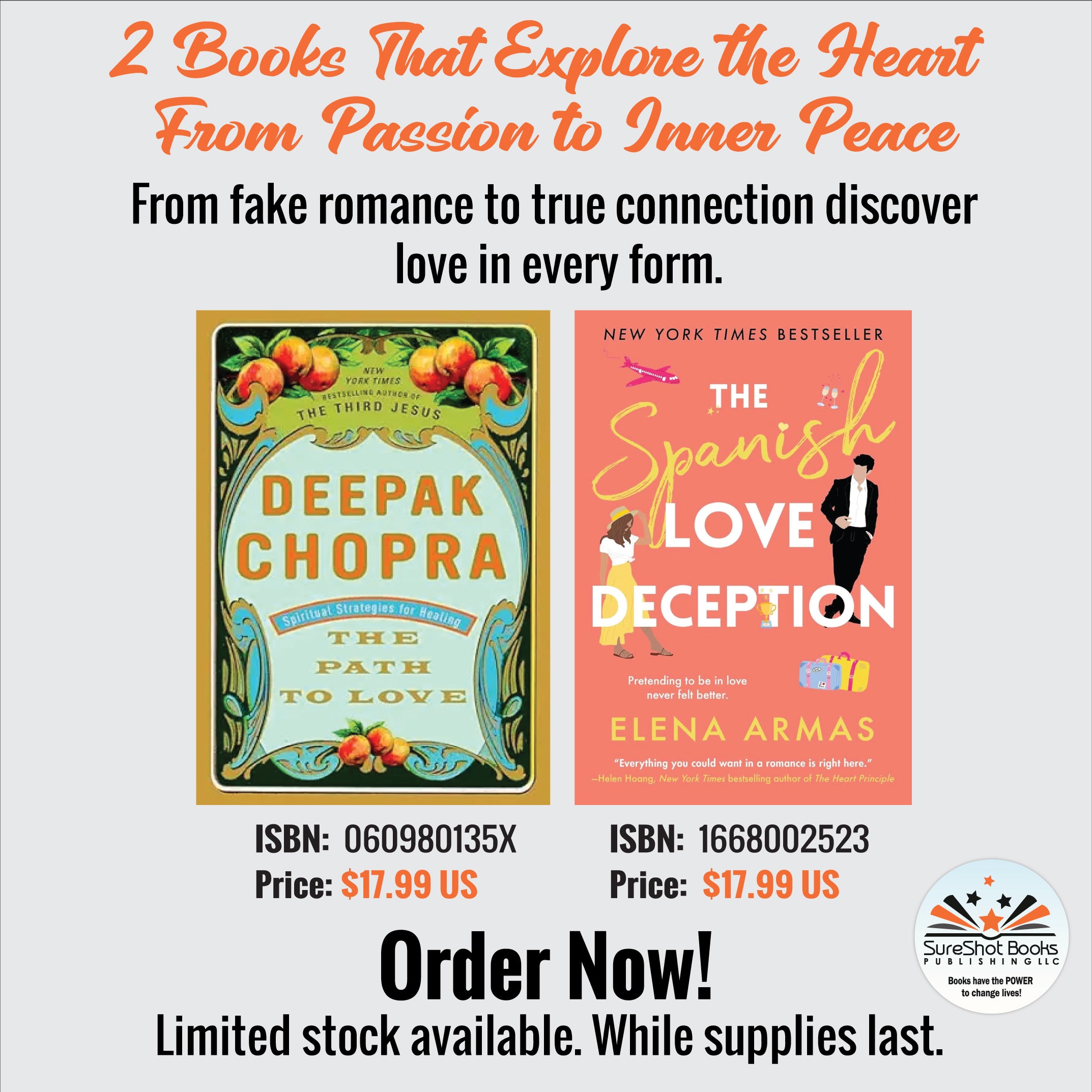 2 Books That Explore the Heart From Passion to Inner Peace - From fake romance to true connection discover love in every form - SureShot Books Publishing LLC