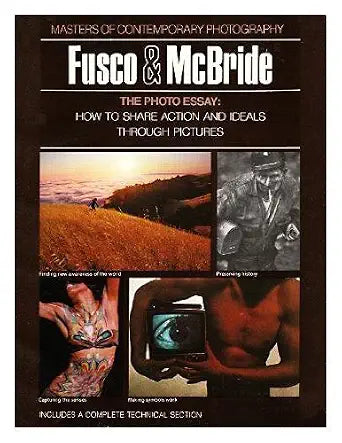 Photo essay book "Paul Fusco & Will McBride" by Tom Moran, showcasing contemporary photography images on the cover.