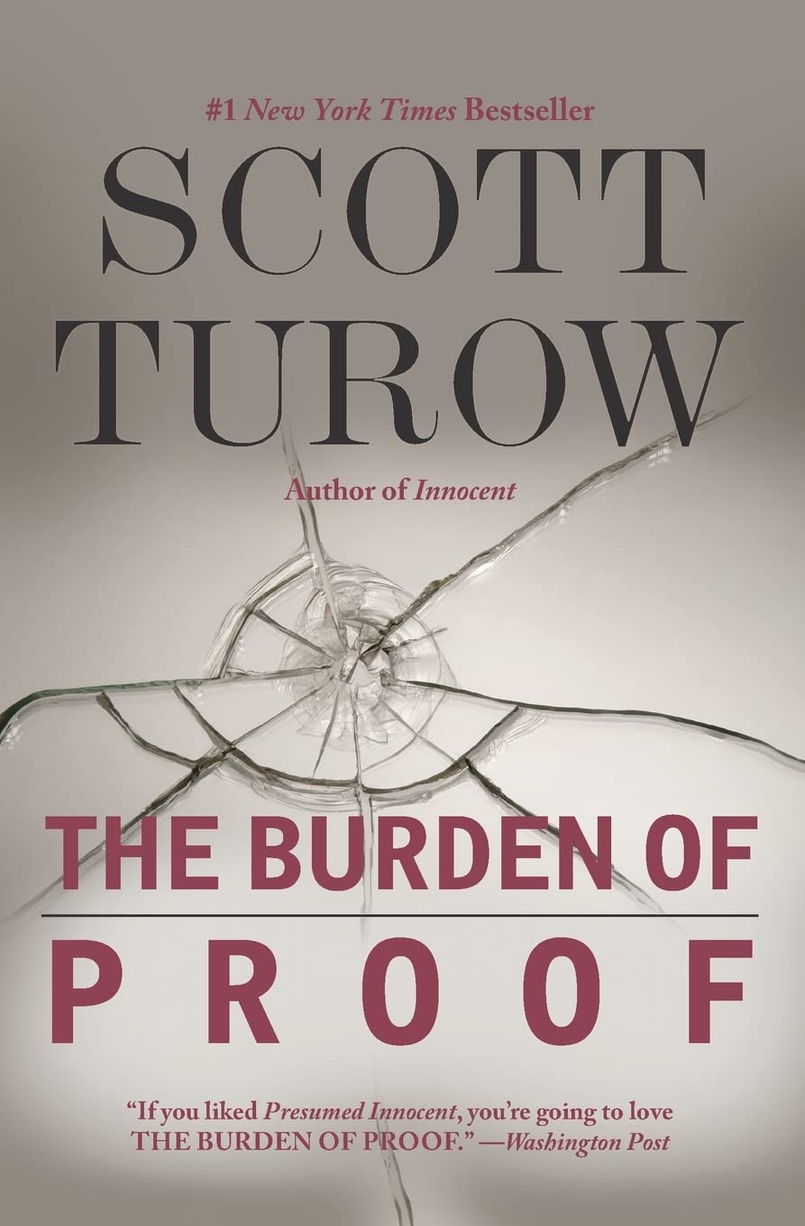 Cover of "The Burden of Proof," a novel published by SureShot Books Publishing LLC, featuring dark, moody artwork and bold title text.