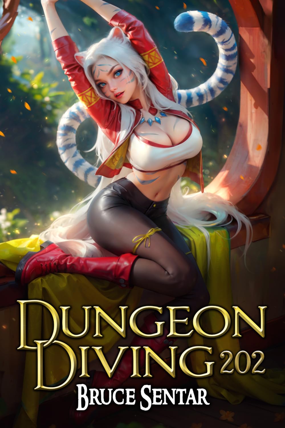 Dungeon Diving 202 book cover by SureShot Books Publishing LLC featuring a dark dungeon scene and adventurous fantasy artwork.