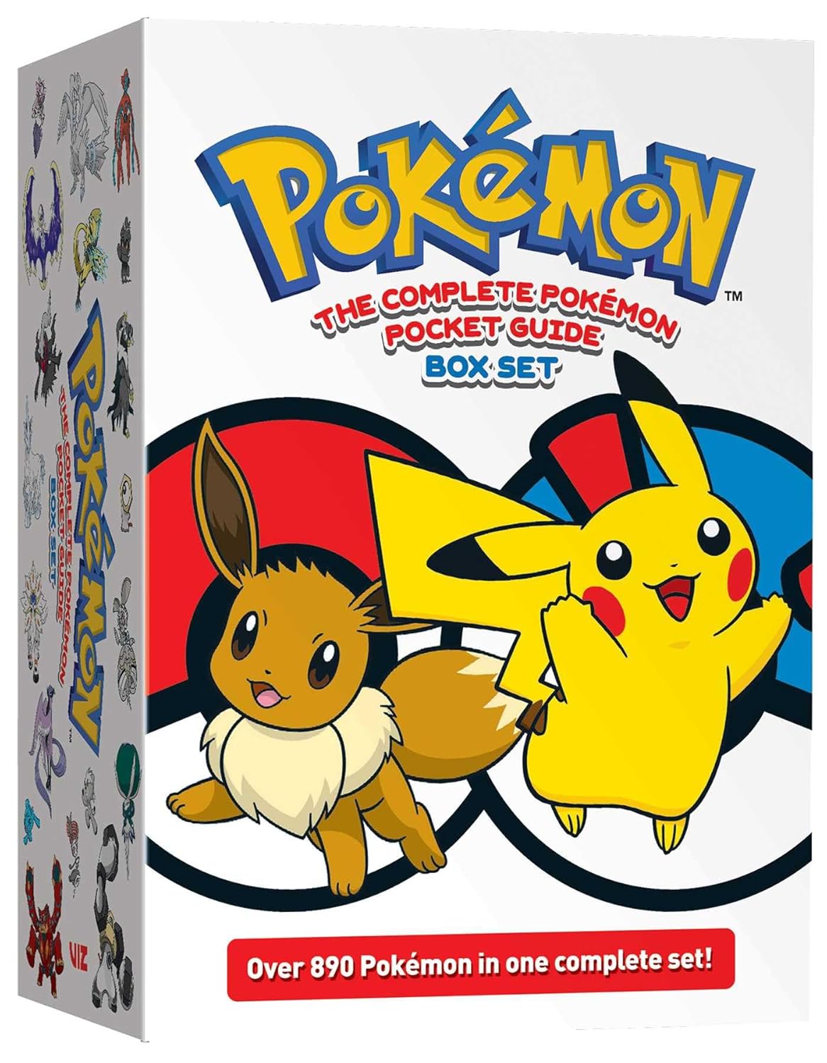 Complete Pokémon Pocket Guide Box Set by VIZ Media LLC featuring colorful Pokémon illustrations and character descriptions.
