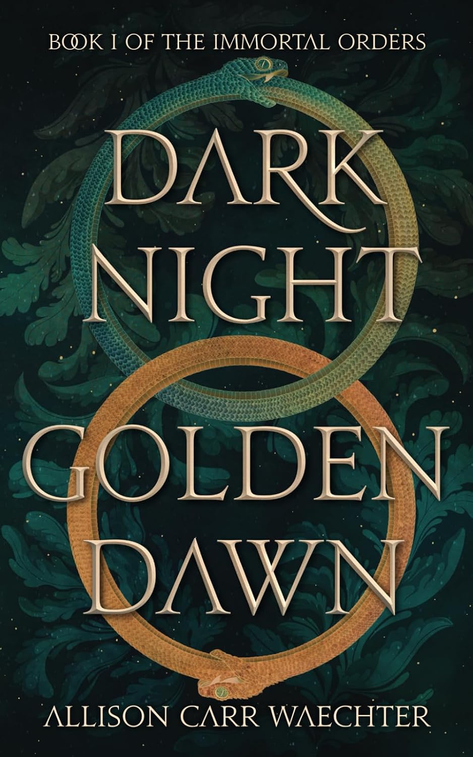 Dark Night Golden Dawn book cover by SureShot Books Publishing LLC, featuring mystical artwork and bold title text.
