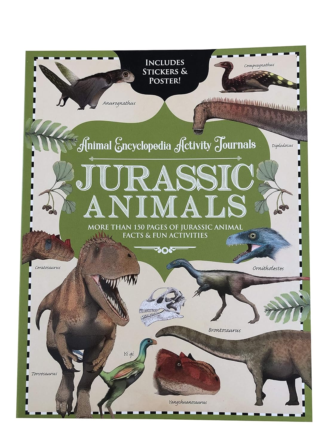 JURASSIC ANIMALS Animal Encyclopedia Activity Journal with stickers and poster by SureShot Books Publishing LLC