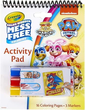 Crayola Paw Patrol coloring book by SureShot Books Publishing LLC featuring colorful Paw Patrol characters and scenes for kids.