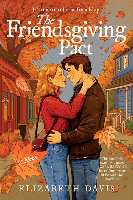 Paperback book titled "The Friendsgiving Pact: A Thanksgiving Romance" by Avon A, featuring a festive holiday cover.