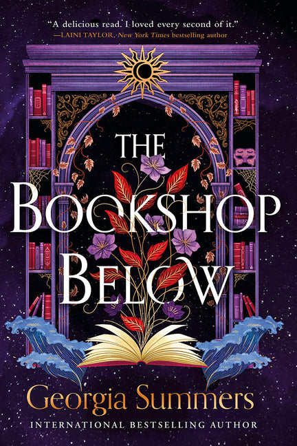Paperback of The Bookshop Below by Redhook, showing the book cover with title and author details.