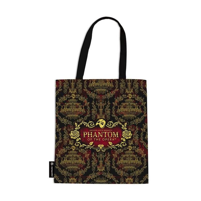 Paperback Masked Melody Tote Bag from Andrew Lloyd Webber Collection by Paperblanks featuring Phantom of the Opera design.