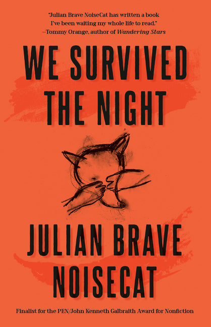 Vintage paperback of "We Survived the Night" featuring the book cover with dark and moody artwork and title text.