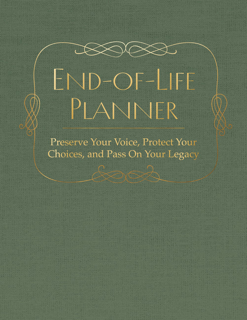Paperback End of Life Planner by Chartwell Books, featuring a cover with elegant design for preserving wishes and legacy planning.