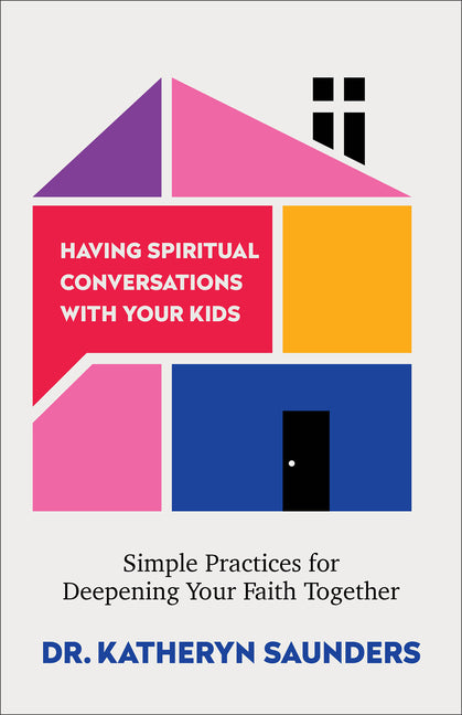 Paperback book titled "Having Spiritual Conversations with Your Kids" by Fleming H. Revell Company, featuring a close-up of the cover.