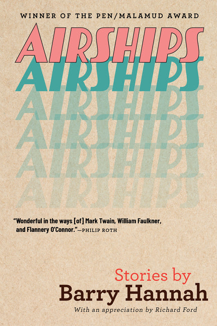 Paperback book titled "Airships" by Grove Press featuring a cover image with a vintage airship illustration.