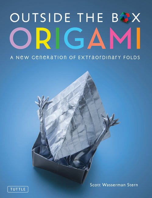 Paperback book titled "Outside the Box Origami" by Tuttle Publishing showing colorful folded origami projects on the cover.