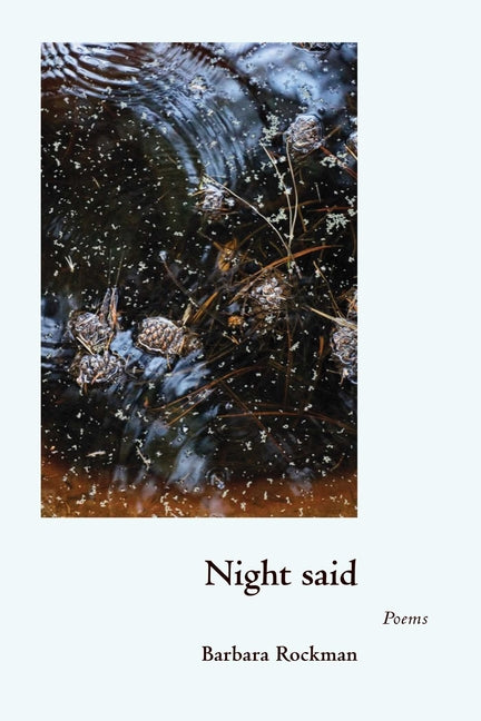 Paperback of "Night Said: Poems" by Unm Press featuring the book cover with dark and moody artwork.