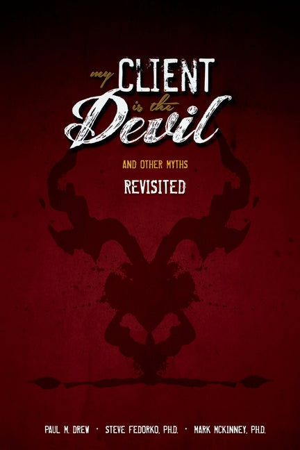 Paperback of "My Client is the Devil (and other myths)" by Vino Veritas Media, featuring a cover with dark and mythological artwork.