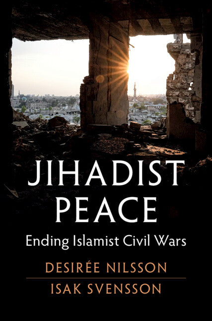 Paperback titled "Jihadist Peace" by Cambridge University Press, showing the book cover with title and publisher logo.